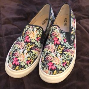 Floral slip on shoes
